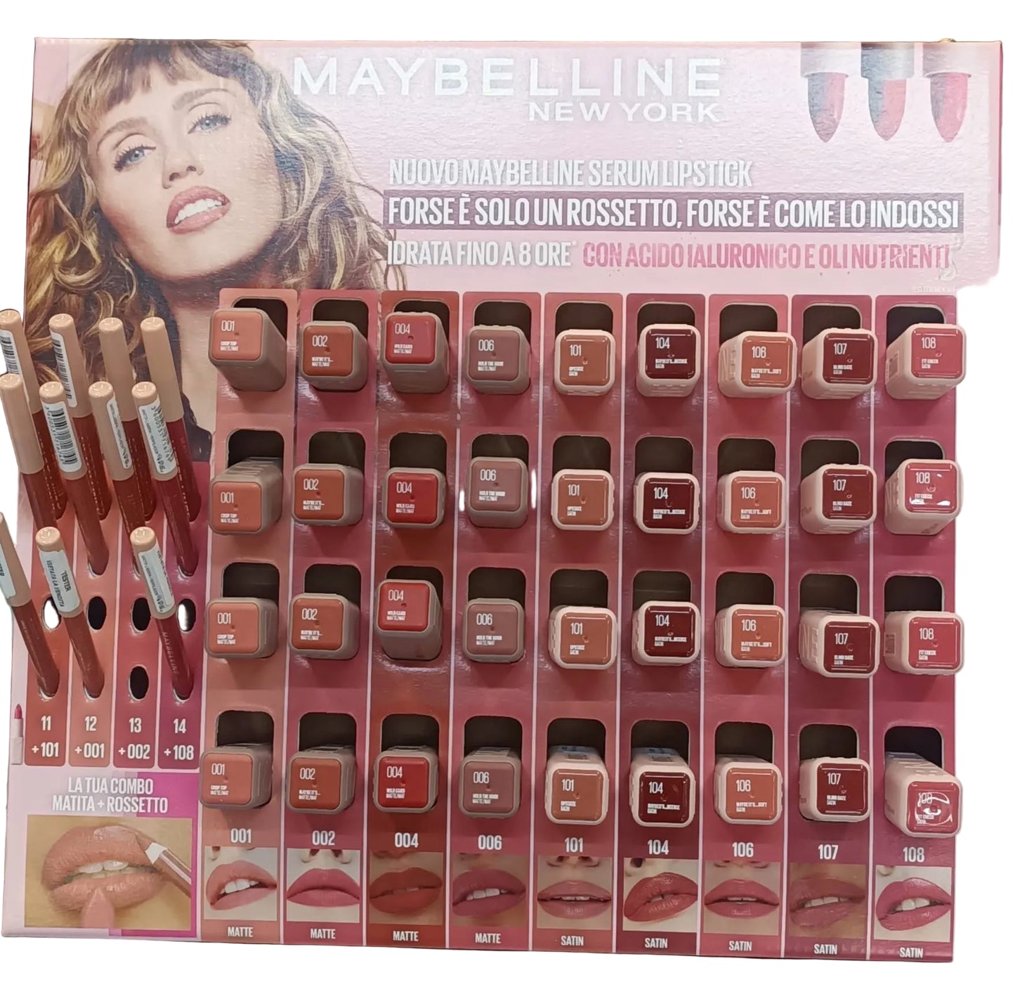Rossetto Idratante 8H con Acido Ialuronico e Oli Nutrienti - MAYBELLINE