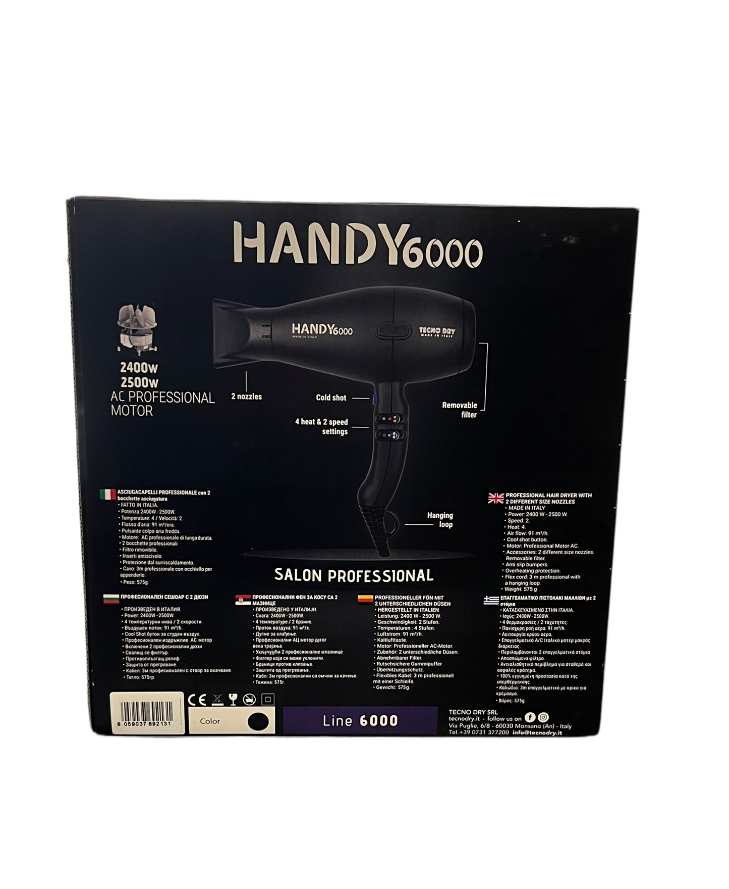 Phon Modello Handy 6000 Made in Italy 2500 W. - TECNO DRY