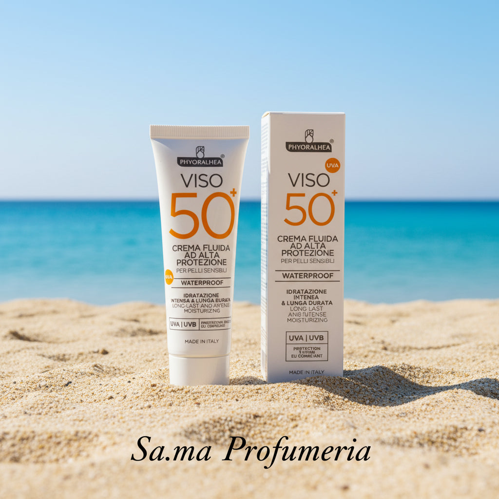 PHYORALHEA - Crema Solare Tubo Protezione Viso SPF 50+ Pelli Sensibili Waterproof