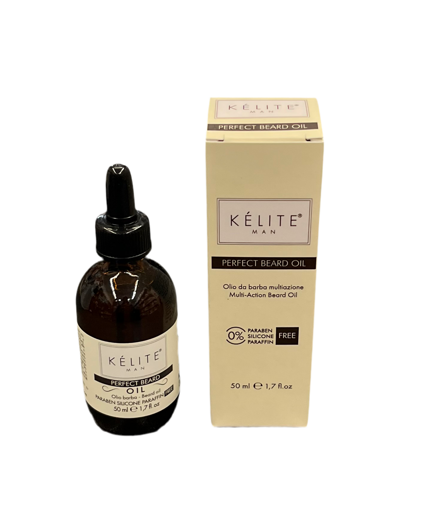 Man Olio Barba Multiazione senza parabeni/silicone/paraffina - KELITE