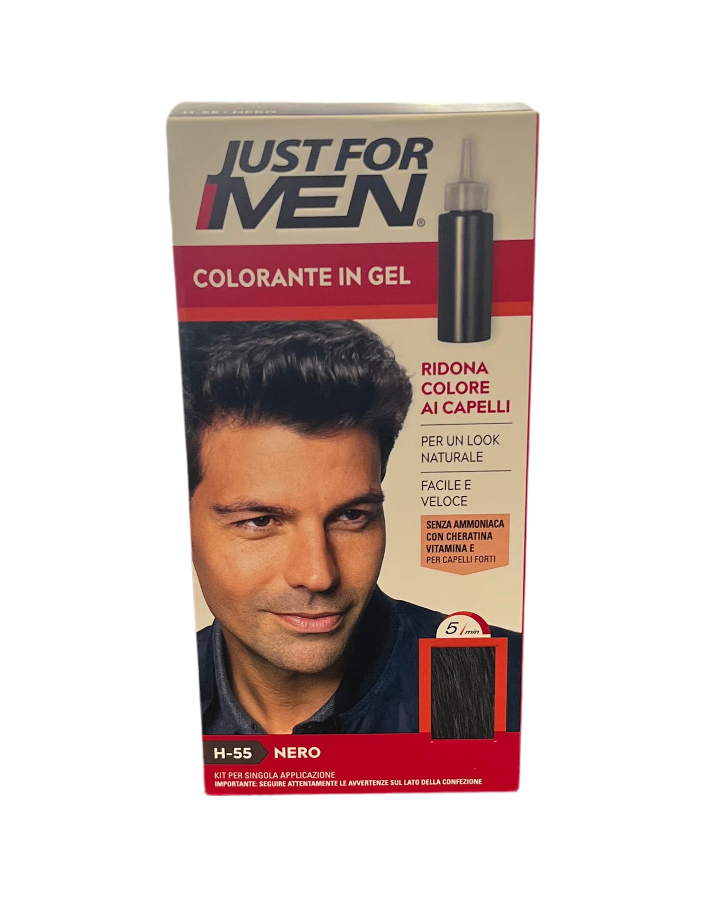 Shampoo Colorante Uomo in Gel 5 Minuti - JUST FOR MEN