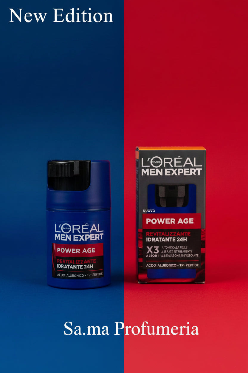 L'OREAL - Men Expert Power Age Crema Revitalizzante e Idratante 24H Tripla Azione