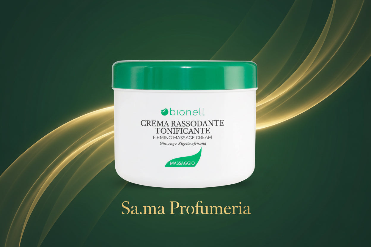 SA.MA PROFUMERIA Bionell Crema Massaggio Rassodante Tonificante, Ginseng e Kigelia Africana - BIONELL