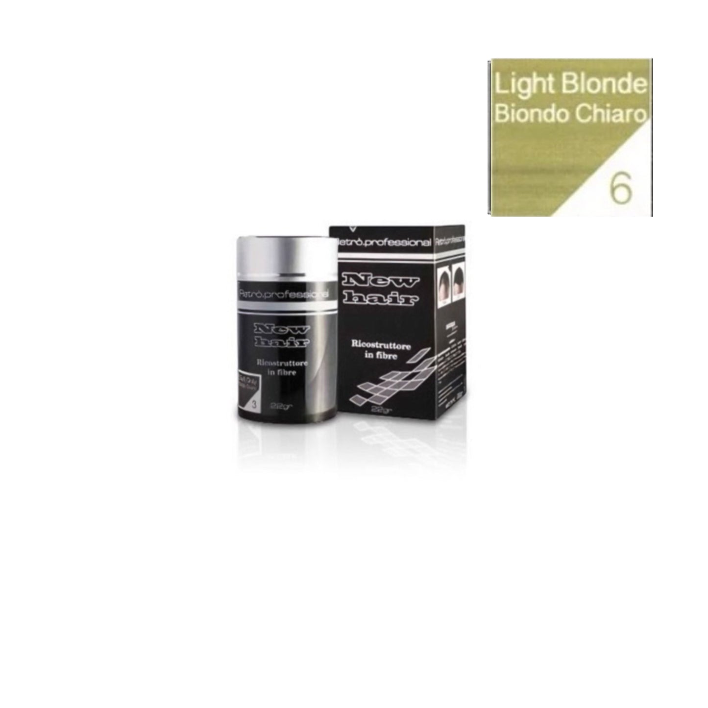 New Hair Fibra capillare in Polvere Ricostruttrice 22 G. - RETRO PROFESSIONAL biondo chiaro