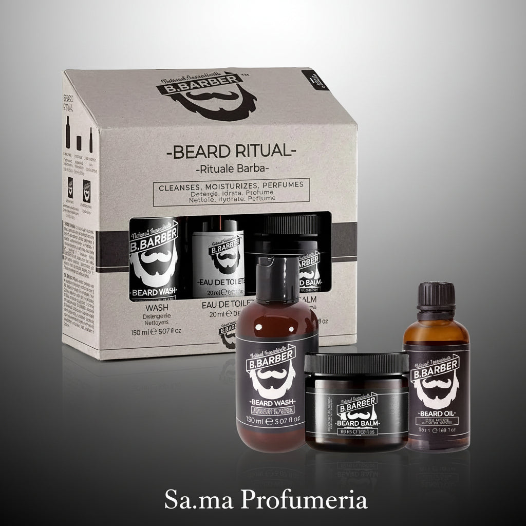 SA.MA PROFUMERIA Alama professional Beard Ritual Set Wash 150ml + Eau De Toilette 20ml + Balsamo 50ml B.BARBER - Alama