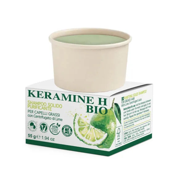 Shampoo Solido Purificante Capelli Grassi al Limone - KERAMINAH