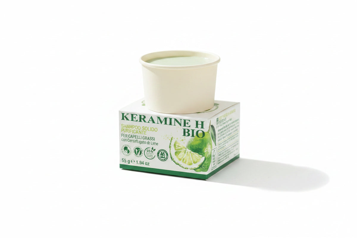 Shampoo Solido Purificante Capelli Grassi al Limone - KERAMINAH