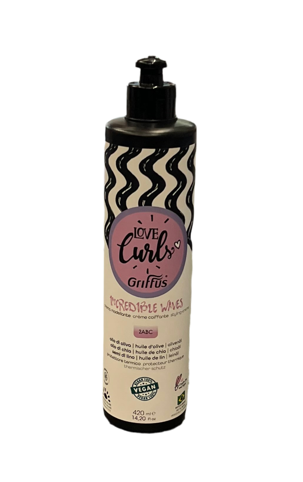 Crema Modellante Capelli Ricci con Olio d'Oliva- Olio di Chia 2ABC- Semi Lino - GRIFFUS