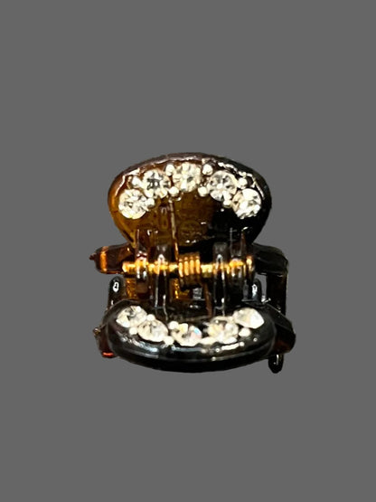 Molletta Mini a Granchio Effetto Tartarugato con Strass art/103 - SC Bijoux