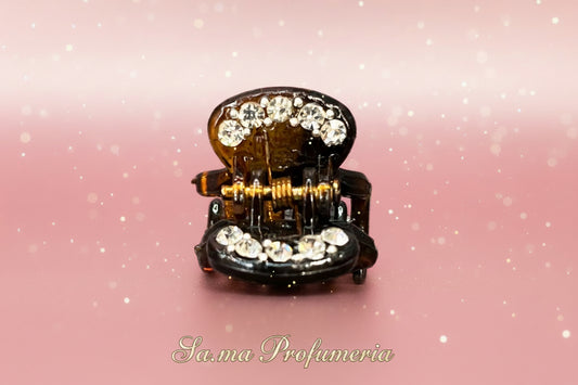 Molletta Mini a Granchio Effetto Tartarugato con Strass art/103 - SC Bijoux