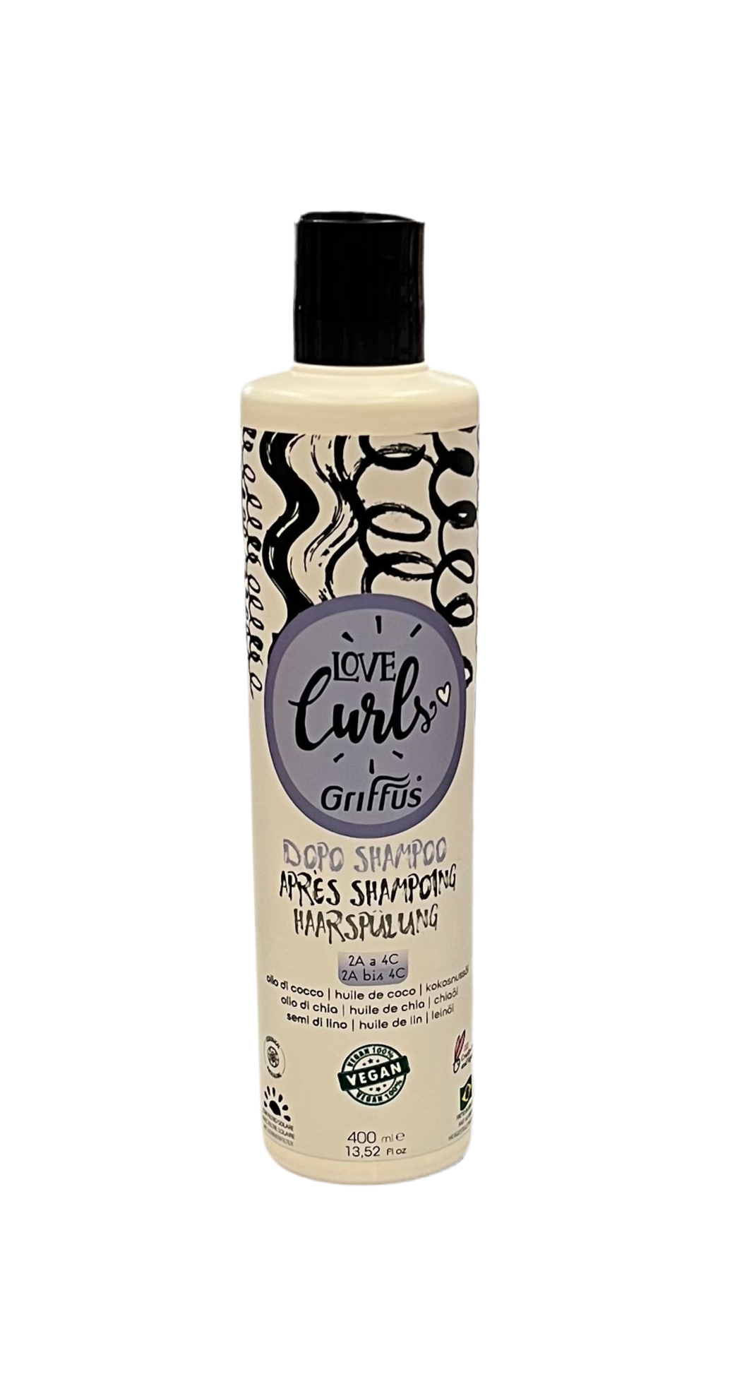 Balsamo Capelli Ricci con Olio Cocco - Olio di Chia - Semi Lino - GRIFFUS