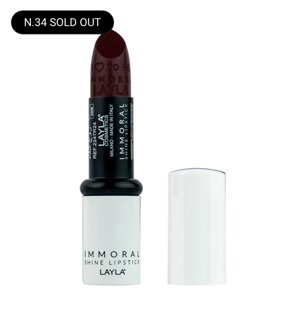 SA.MA PROFUMERIA N.34 SOLD OUT Layla Cosmetics Immoral Shine Lipstick - LAYLA COSMETICS