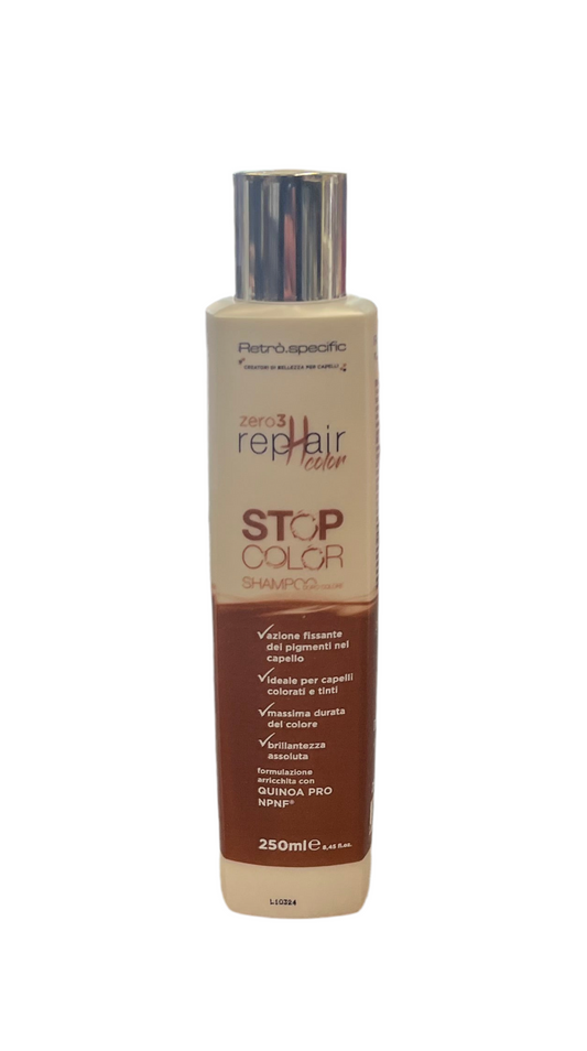 Shampoo Dopo Colore Zero3 Rephair Stop Color - RETRO