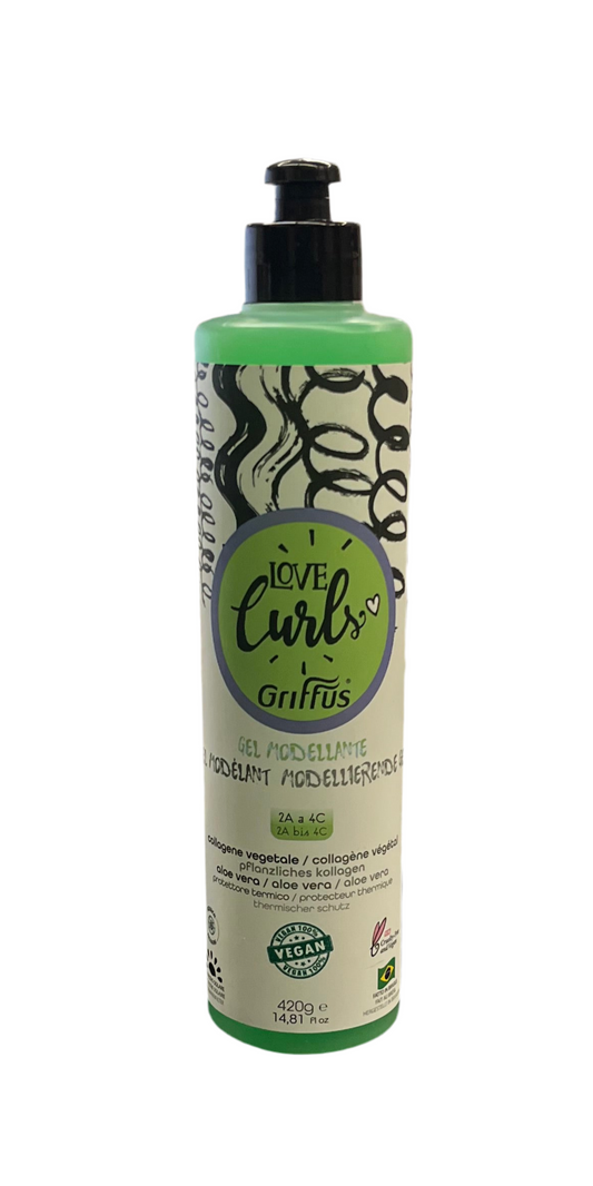 Gel modellante Capelli Ricci al Collagene Vegetale e Aloe Vera - da 2A a4C - GRIFFUS