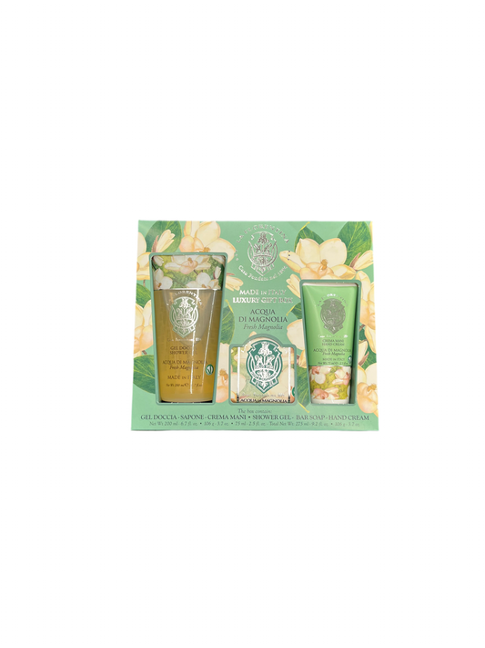 La Florentina Gel Doccia 200 ml.+ Crema mani 75 ml+Sapone 106G. Acqua di Magnolia - FISSI