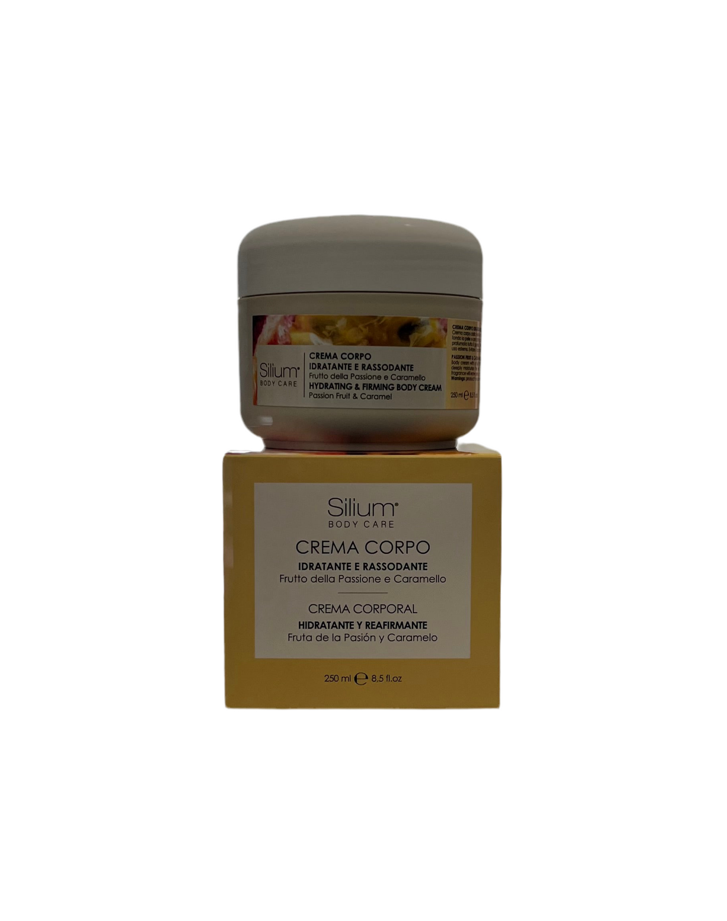 Crema Corpo Idratante e Rassodante Frutto Passione e Caramello - SILIUM