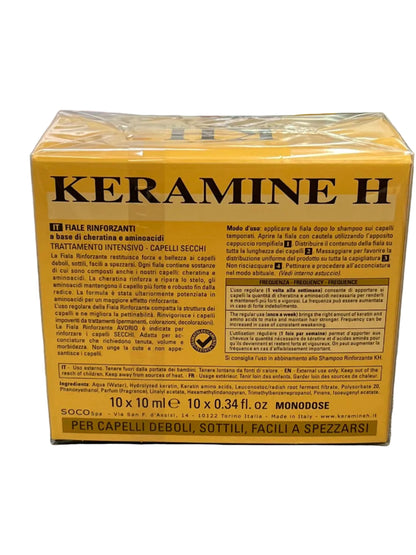 Fiale Anticaduta Trattamento Intensivo Capelli Secchi - KERAMINA H
