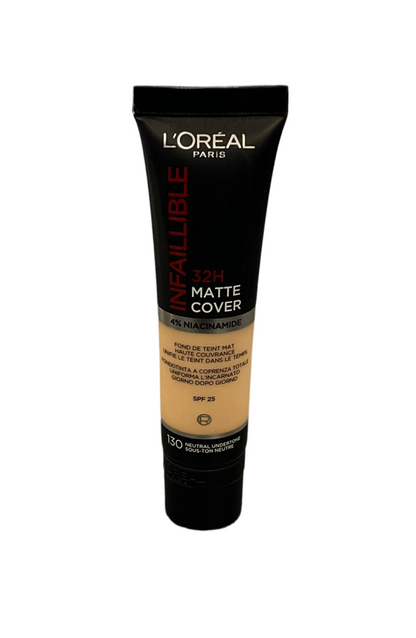 FondoTinta Infaillible 24H Matte Cover Tubo 30 ml. - L'Oreal