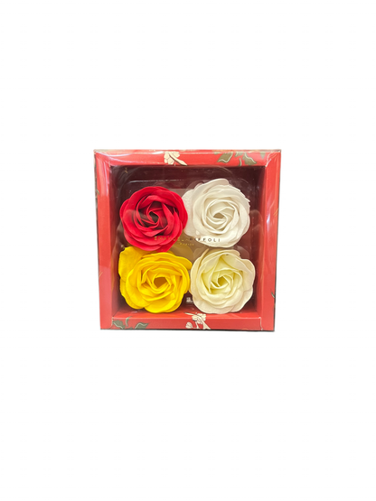 Cofanetto Fiori di Sapone 4 Rose colorate art.90892 -BIFFOLI