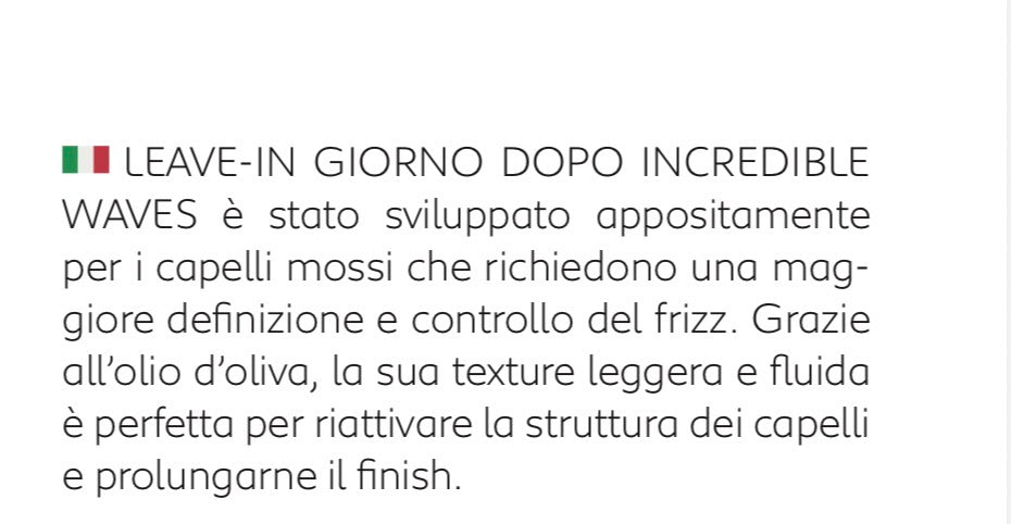 Protettore Termico leave-in Giorno Dopo con Olio Oliva-Olio Chio-Semi Lino 2ABC - GRIFFUS