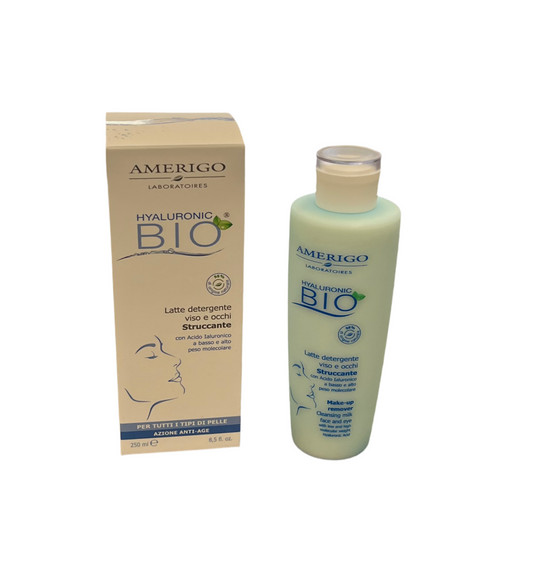 Bio Hyaluronic Latte Detergente Viso-Occhi Struccante - AMERIGO