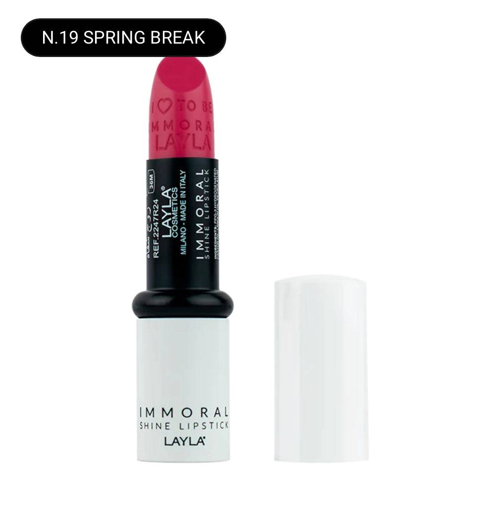 SA.MA PROFUMERIA N.19 SPRING BREAK Layla Cosmetics Immoral Shine Lipstick - LAYLA COSMETICS