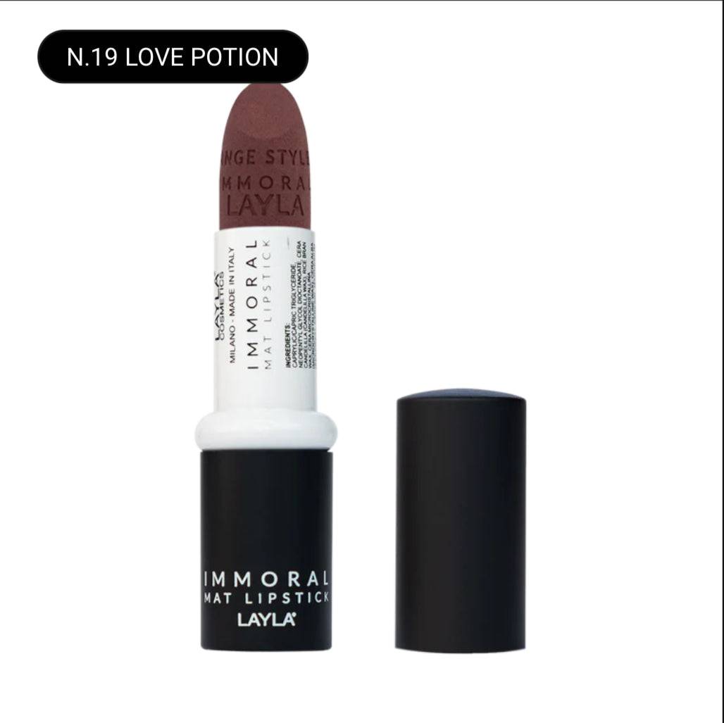 SA.MA PROFUMERIA N.19 LOVE POTION Layla Cosmetics Immoral Mat Lipstick - LAYLA COSMETICS