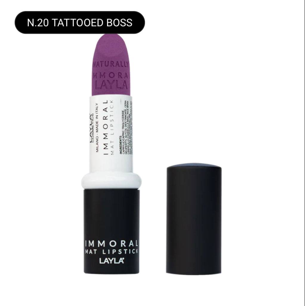 SA.MA PROFUMERIA N.20 TATTOOED BOSS Layla Cosmetics Immoral Mat Lipstick - LAYLA COSMETICS