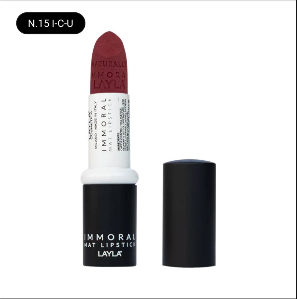 SA.MA PROFUMERIA N.15 I-C-U Layla Cosmetics Immoral Mat Lipstick - LAYLA COSMETICS