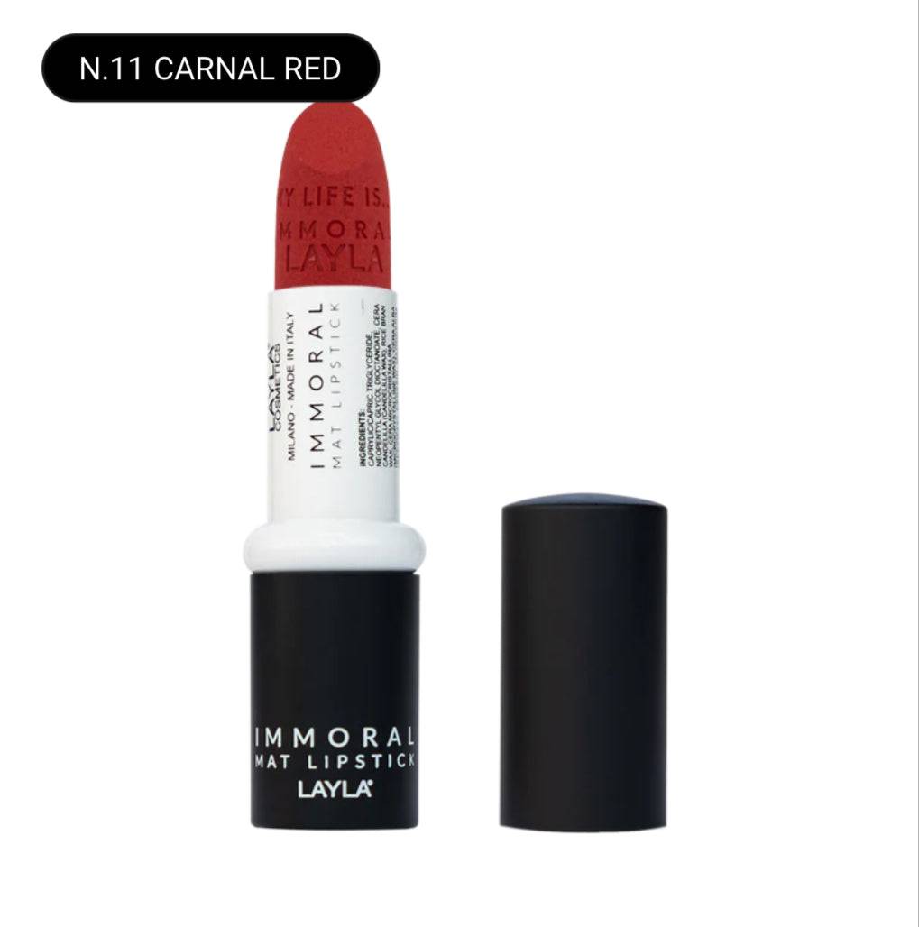 SA.MA PROFUMERIA N.11 CARNAL RED Layla Cosmetics Immoral Mat Lipstick - LAYLA COSMETICS