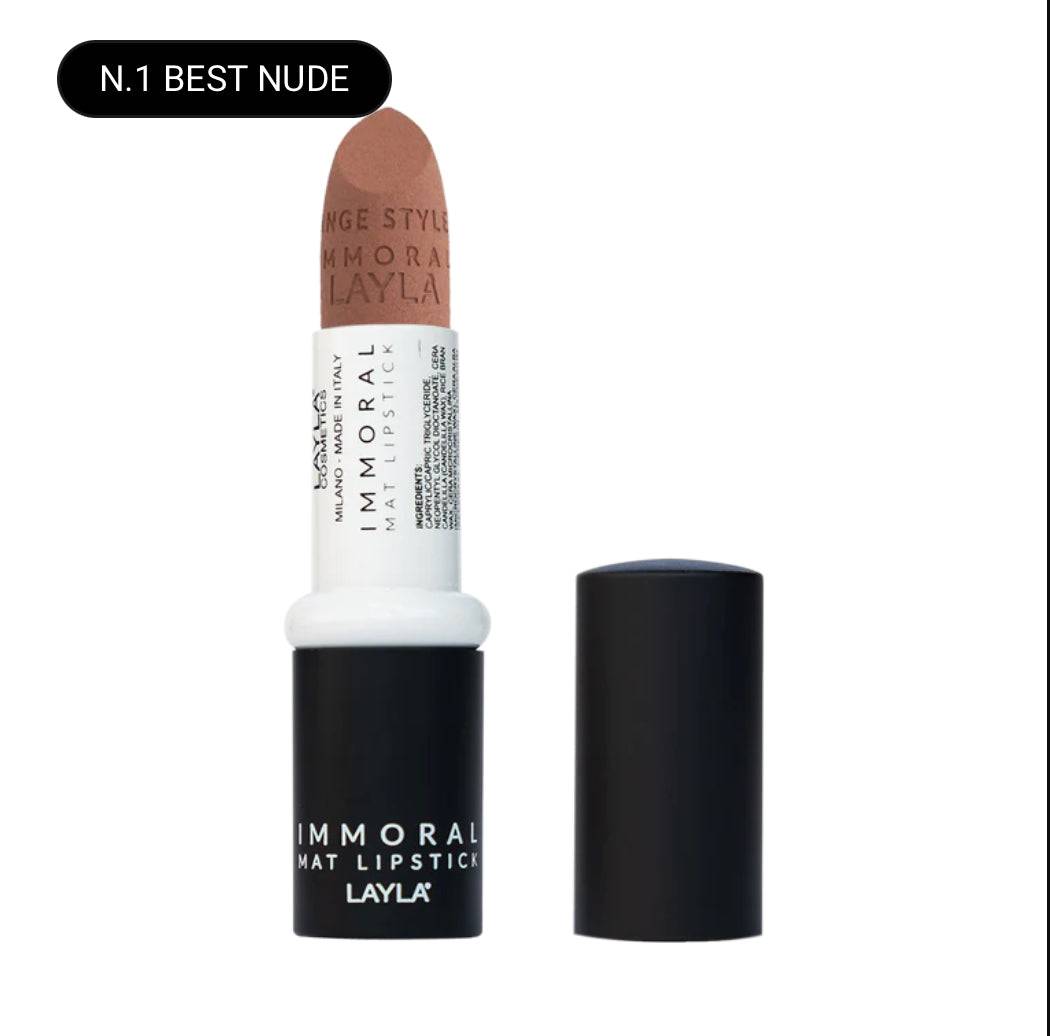 SA.MA PROFUMERIA N.1 BEST NUDE Layla Cosmetics Immoral Mat Lipstick - LAYLA COSMETICS