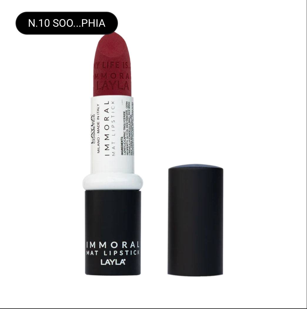 SA.MA PROFUMERIA N.10 SOO...PHIA Layla Cosmetics Immoral Mat Lipstick - LAYLA COSMETICS