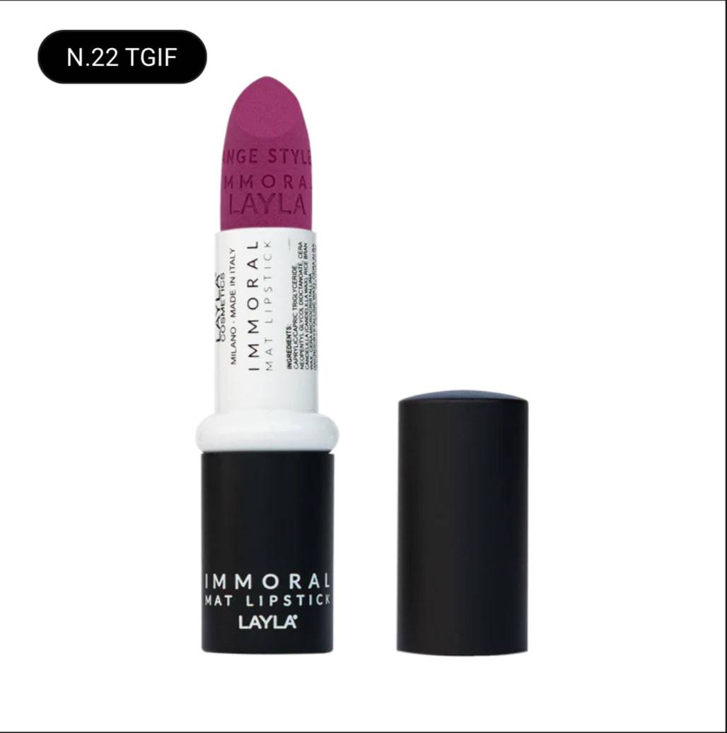 SA.MA PROFUMERIA N.22 TGIF Layla Cosmetics Immoral Mat Lipstick - LAYLA COSMETICS