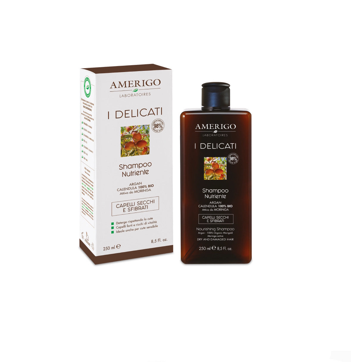 Shampoo Nutriente Capelli Secchi/Sfibrati - AMERIGO