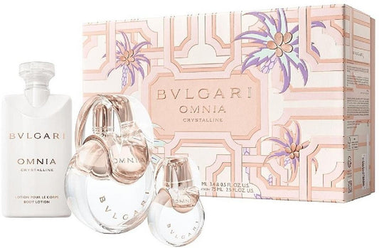 Omnia Crystalline Coffrett Eau de Toilette 100 ml +Eau de Toilette 15ml+ Body /Lotion 75ml. - BULGARI