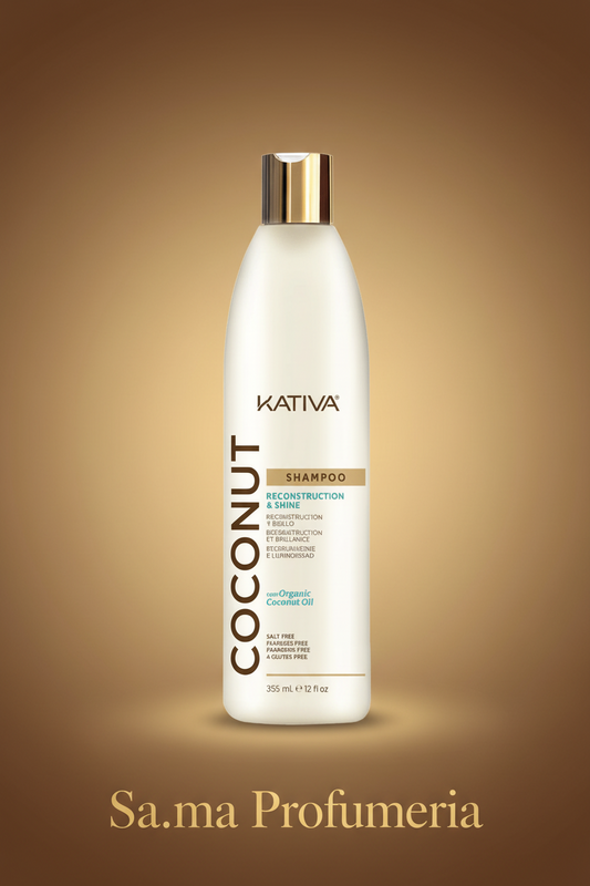 Kativa - Shampoo Coconut per Ricostruzione e Lucentezza senza Sale