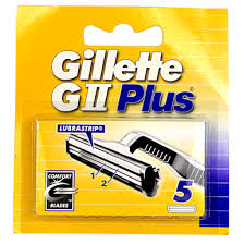 Gillette GII Lamette Barba Ricambio con Lubrastrip 5 pz. -GILLETTE