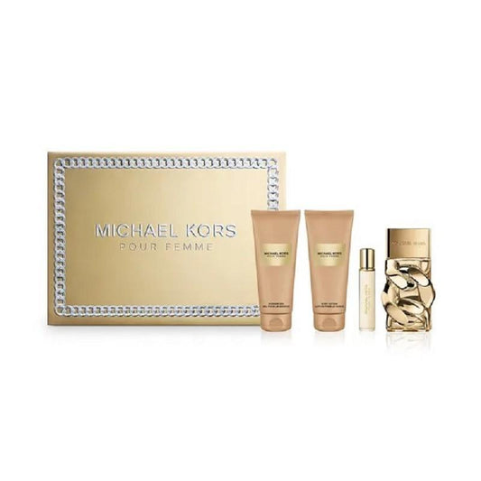 Pour Femme Coffret Eau de Parfum 100 ml+Shower Gel 100ml +Body Lotion 100ml +Eau de Parfum10ml - MICHAEL KORS