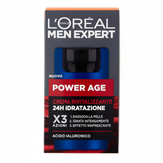 L'OREAL - Men Expert Power Age Crema Revitalizzante e Idratante 24H Tripla Azione