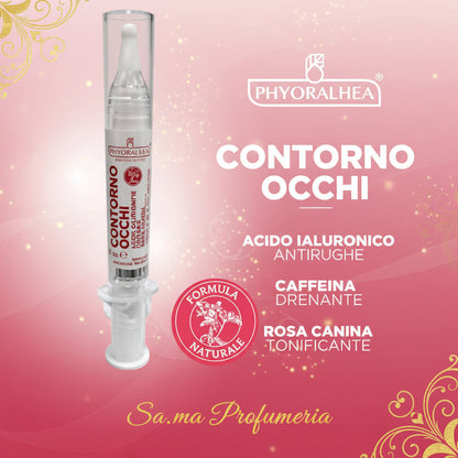 PHYORALHEA - Crema Contorno Occhi all'Acido Ialuronico - Caffeina - Rosa Canina