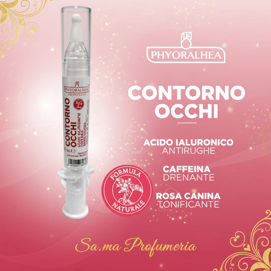 PHYORALHEA - Crema Contorno Occhi all'Acido Ialuronico - Caffeina - Rosa Canina