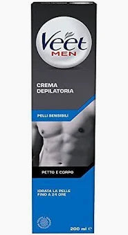 Veet Men Crema Depilatoria Petto e Corpo Uomo 5 minuti - VEET